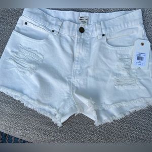 White Billabong Shorts NWT